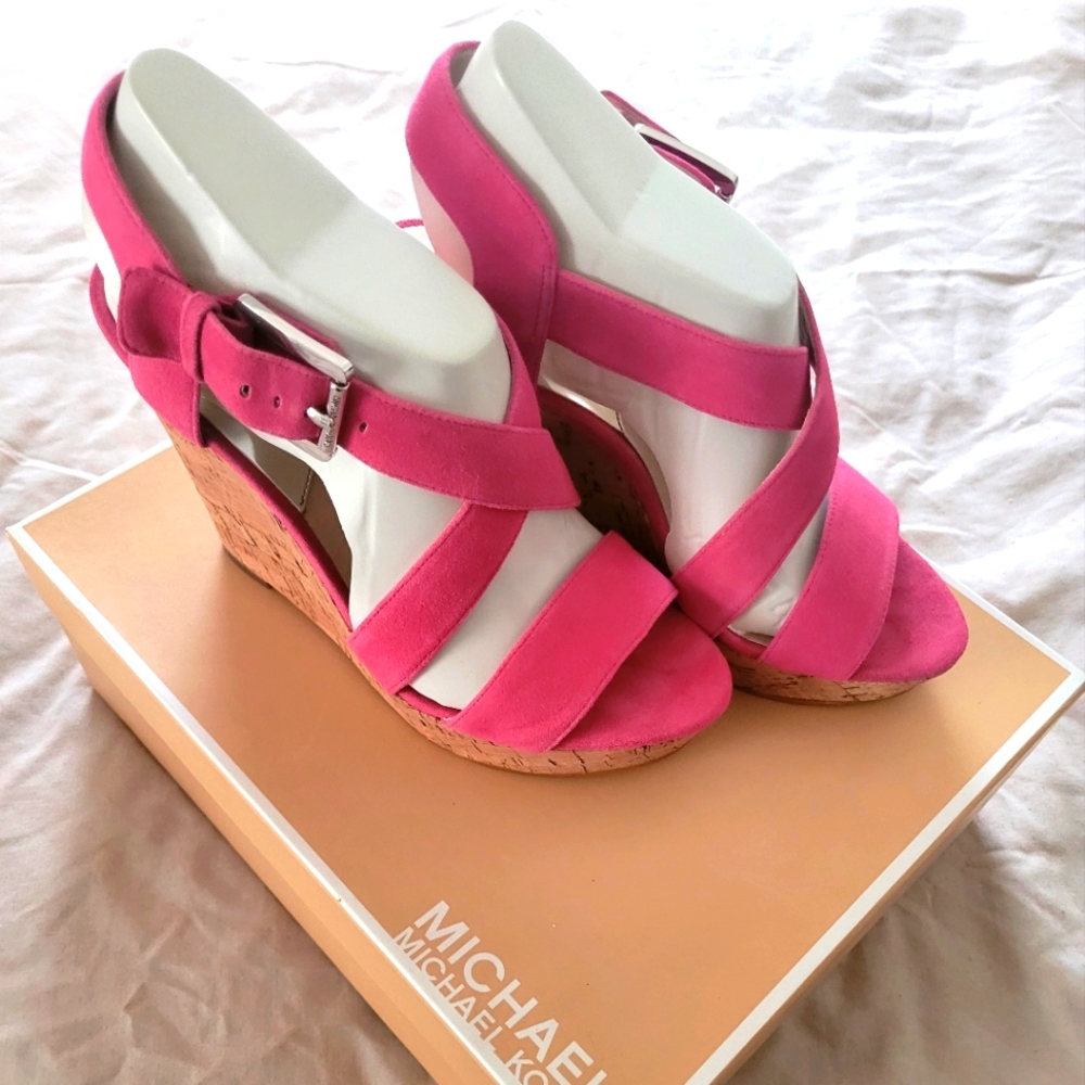 Michael Kors pink wedges